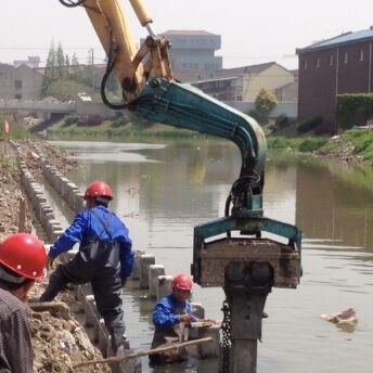 River Canal Hydraulic Pile Driver - Excavator-Mounted & High-Efficiency Piling Performance